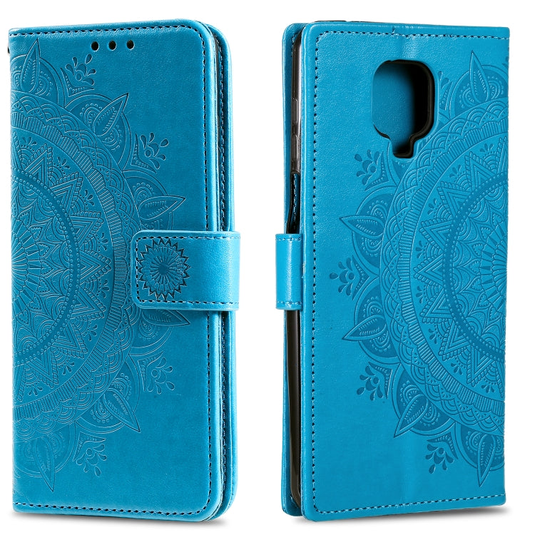 For Xiaomi Redmi Note 9 Pro Totem Flower Embossed Horizontal Flip TPU + PU Leather Case with Holder & Card Slots & Wallet