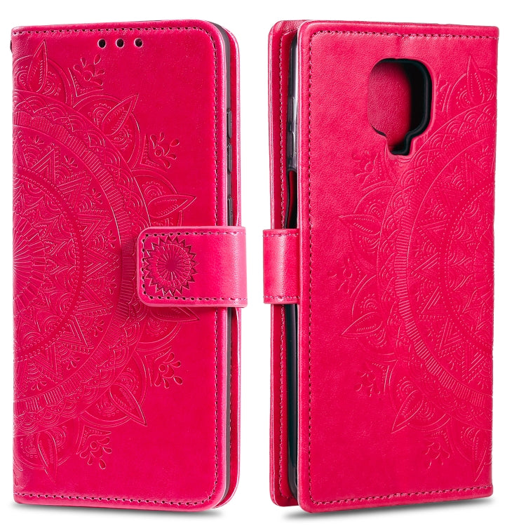 For Xiaomi Redmi Note 9 Pro Totem Flower Embossed Horizontal Flip TPU + PU Leather Case with Holder & Card Slots & Wallet
