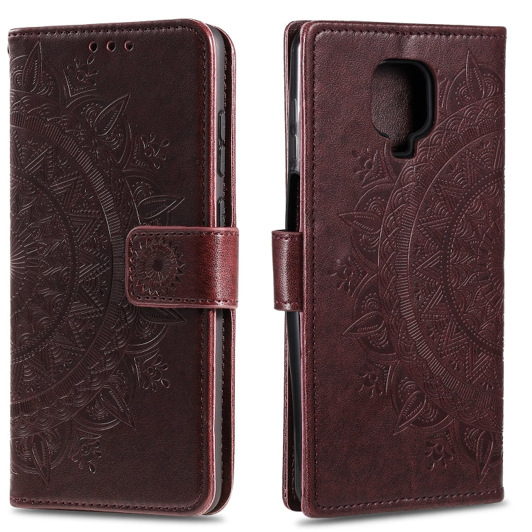 For Xiaomi Redmi Note 9 Pro Totem Flower Embossed Horizontal Flip TPU + PU Leather Case with Holder & Card Slots & Wallet
