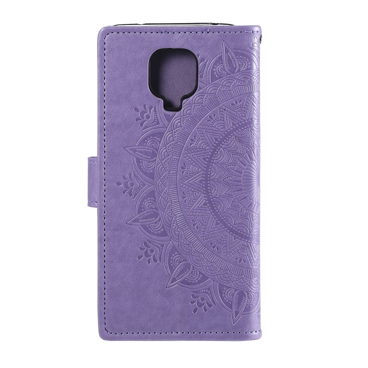 For Xiaomi Redmi Note 9 Pro Totem Flower Embossed Horizontal Flip TPU + PU Leather Case with Holder & Card Slots & Wallet