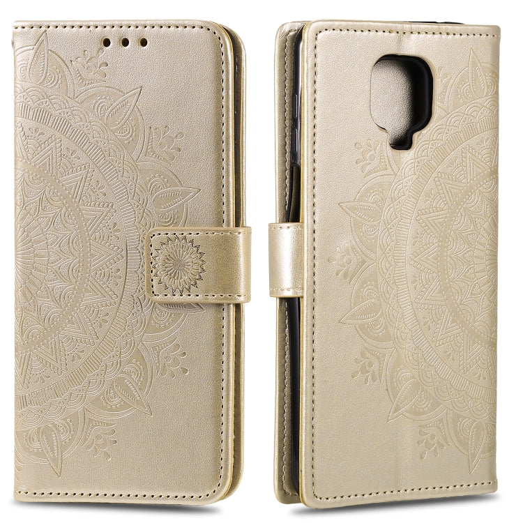 For Xiaomi Redmi Note 9 Pro Totem Flower Embossed Horizontal Flip TPU + PU Leather Case with Holder & Card Slots & Wallet