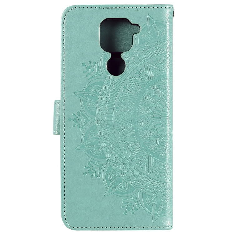For Xiaomi Redmi Note 9 Totem Flower Embossed Horizontal Flip TPU + PU Leather Case with Holder & Card Slots & Wallet