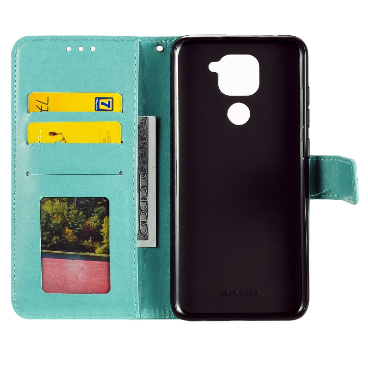 For Xiaomi Redmi Note 9 Totem Flower Embossed Horizontal Flip TPU + PU Leather Case with Holder & Card Slots & Wallet