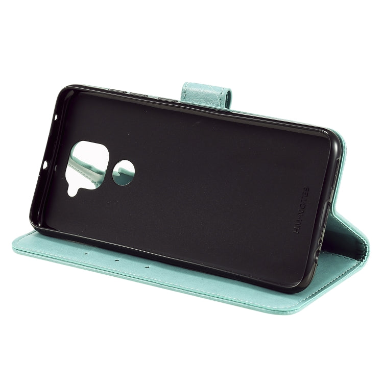 For Xiaomi Redmi Note 9 Totem Flower Embossed Horizontal Flip TPU + PU Leather Case with Holder & Card Slots & Wallet