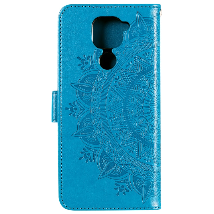 For Xiaomi Redmi Note 9 Totem Flower Embossed Horizontal Flip TPU + PU Leather Case with Holder & Card Slots & Wallet