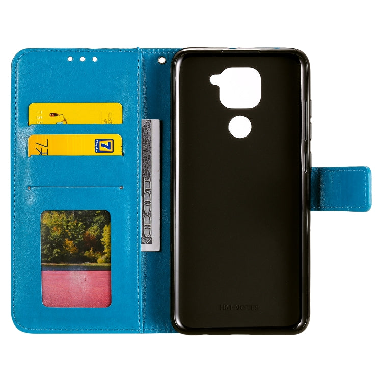 For Xiaomi Redmi Note 9 Totem Flower Embossed Horizontal Flip TPU + PU Leather Case with Holder & Card Slots & Wallet