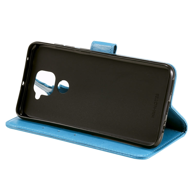 For Xiaomi Redmi Note 9 Totem Flower Embossed Horizontal Flip TPU + PU Leather Case with Holder & Card Slots & Wallet