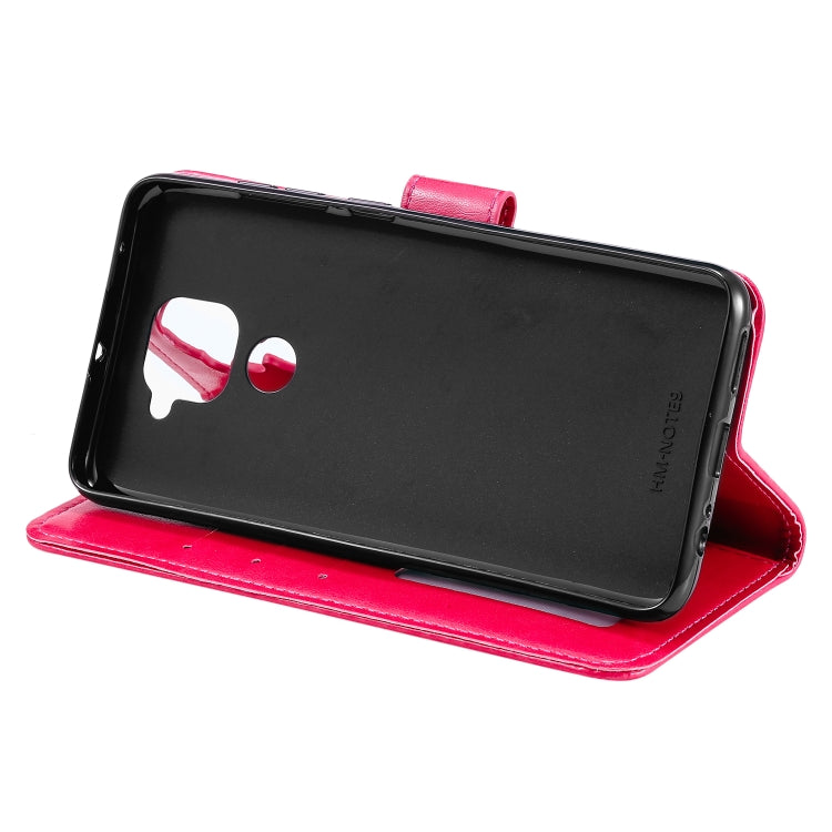 For Xiaomi Redmi Note 9 Totem Flower Embossed Horizontal Flip TPU + PU Leather Case with Holder & Card Slots & Wallet