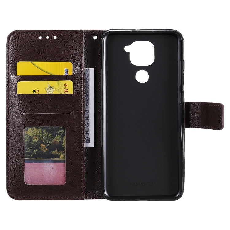 For Xiaomi Redmi Note 9 Totem Flower Embossed Horizontal Flip TPU + PU Leather Case with Holder & Card Slots & Wallet