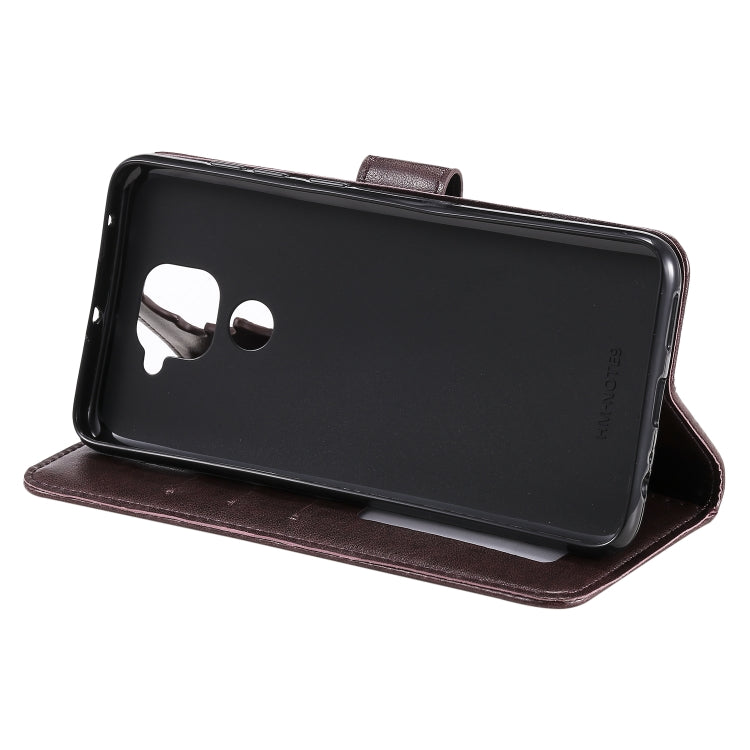 For Xiaomi Redmi Note 9 Totem Flower Embossed Horizontal Flip TPU + PU Leather Case with Holder & Card Slots & Wallet