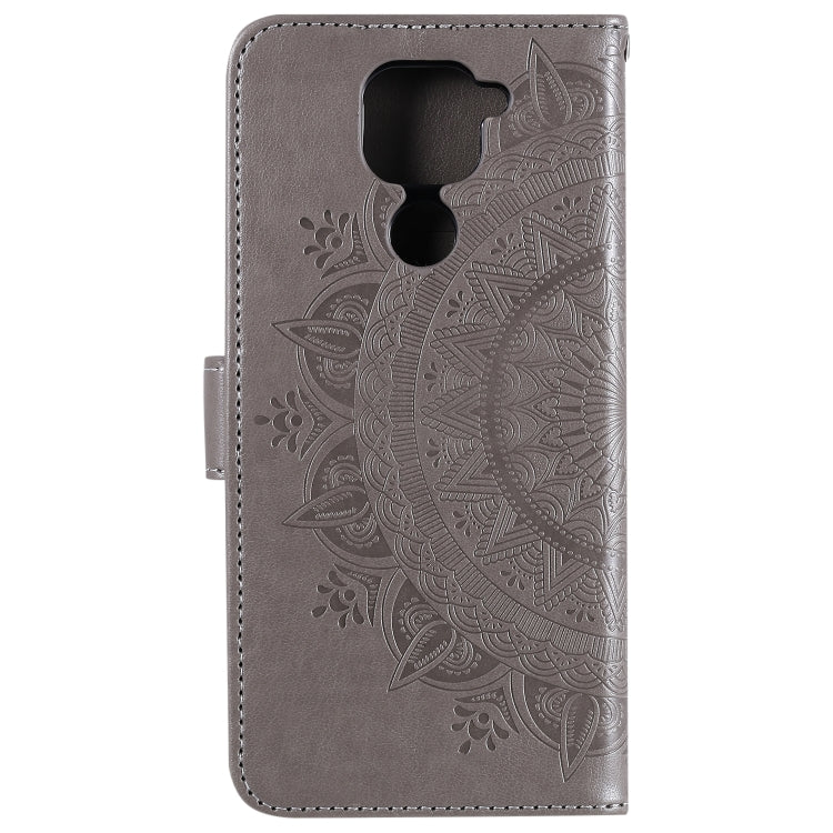 For Xiaomi Redmi Note 9 Totem Flower Embossed Horizontal Flip TPU + PU Leather Case with Holder & Card Slots & Wallet