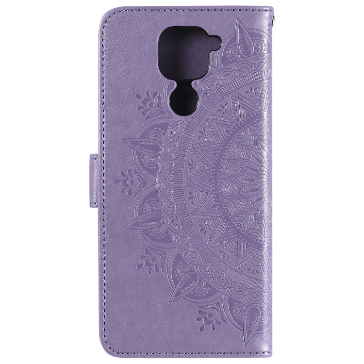 For Xiaomi Redmi Note 9 Totem Flower Embossed Horizontal Flip TPU + PU Leather Case with Holder & Card Slots & Wallet