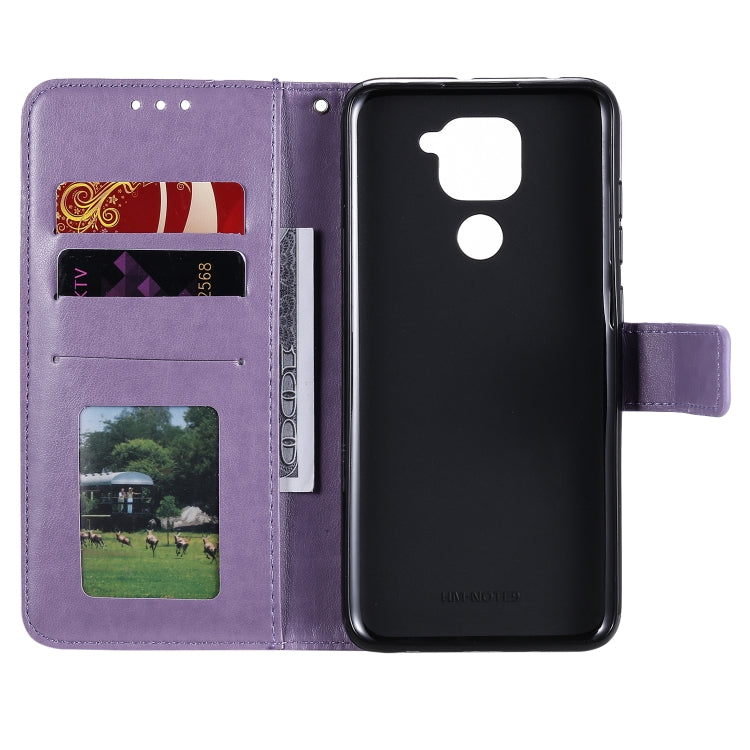 For Xiaomi Redmi Note 9 Totem Flower Embossed Horizontal Flip TPU + PU Leather Case with Holder & Card Slots & Wallet