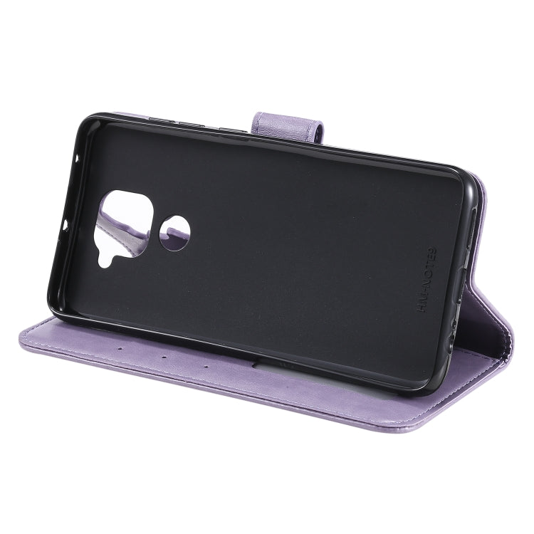 For Xiaomi Redmi Note 9 Totem Flower Embossed Horizontal Flip TPU + PU Leather Case with Holder & Card Slots & Wallet