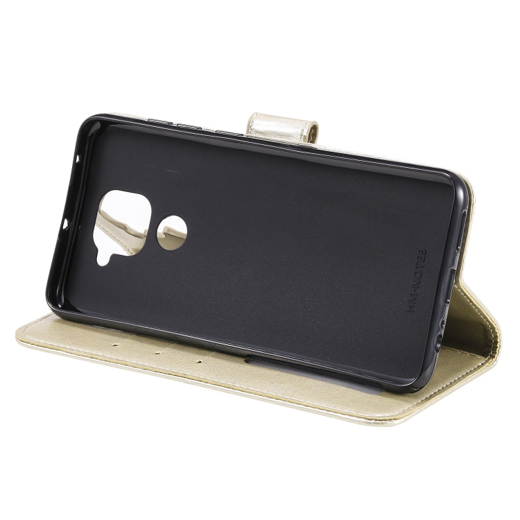 For Xiaomi Redmi Note 9 Totem Flower Embossed Horizontal Flip TPU + PU Leather Case with Holder & Card Slots & Wallet