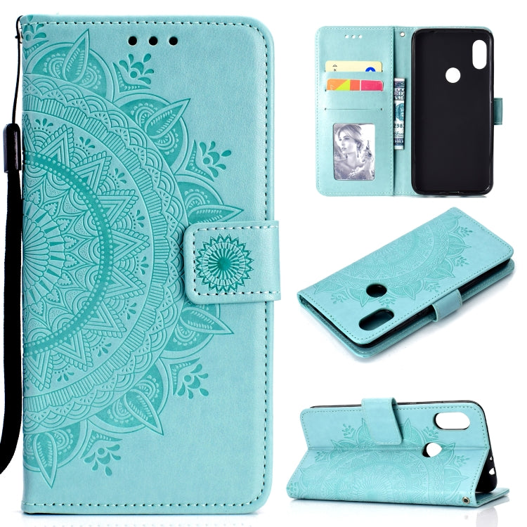 For Xiaomi Redmi Note 7 Totem Flower Embossed Horizontal Flip TPU + PU Leather Case with Holder & Card Slots & Wallet