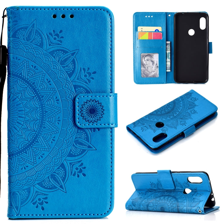 For Xiaomi Redmi Note 7 Totem Flower Embossed Horizontal Flip TPU + PU Leather Case with Holder & Card Slots & Wallet