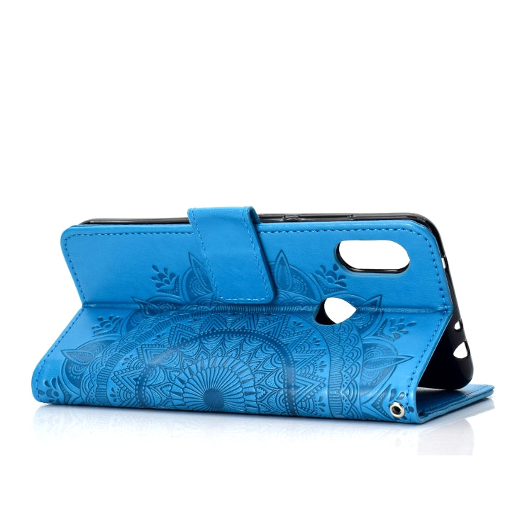 For Xiaomi Redmi Note 7 Totem Flower Embossed Horizontal Flip TPU + PU Leather Case with Holder & Card Slots & Wallet