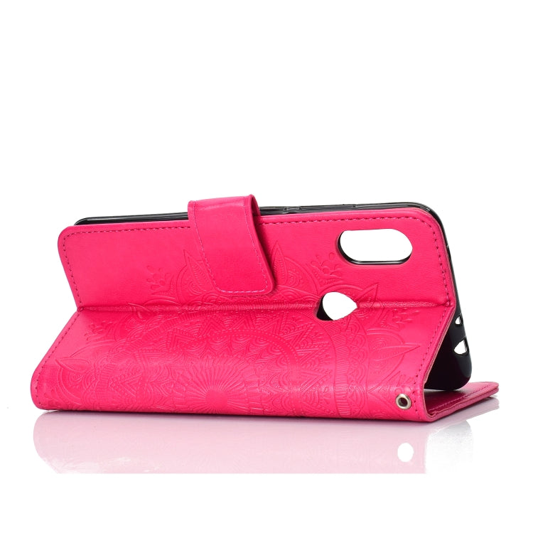 For Xiaomi Redmi Note 7 Totem Flower Embossed Horizontal Flip TPU + PU Leather Case with Holder & Card Slots & Wallet