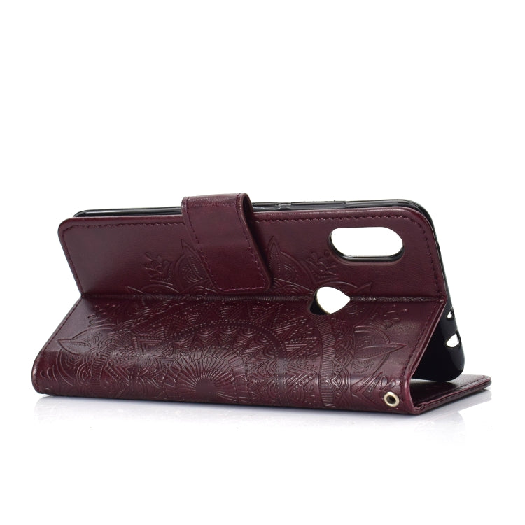 For Xiaomi Redmi Note 7 Totem Flower Embossed Horizontal Flip TPU + PU Leather Case with Holder & Card Slots & Wallet