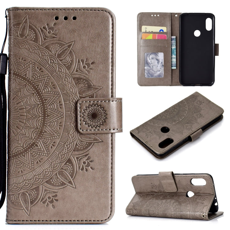 For Xiaomi Redmi Note 7 Totem Flower Embossed Horizontal Flip TPU + PU Leather Case with Holder & Card Slots & Wallet