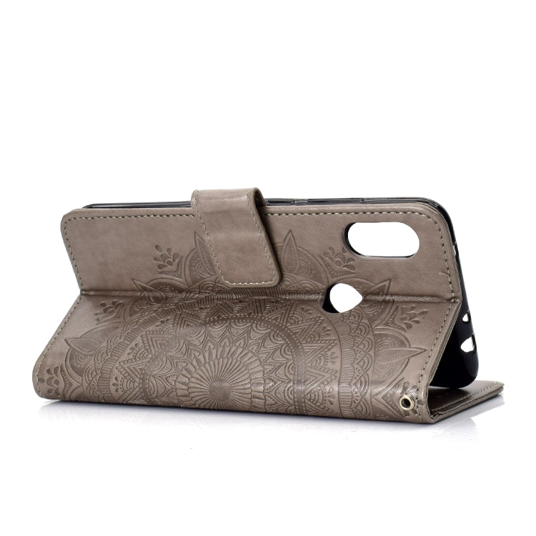 For Xiaomi Redmi Note 7 Totem Flower Embossed Horizontal Flip TPU + PU Leather Case with Holder & Card Slots & Wallet