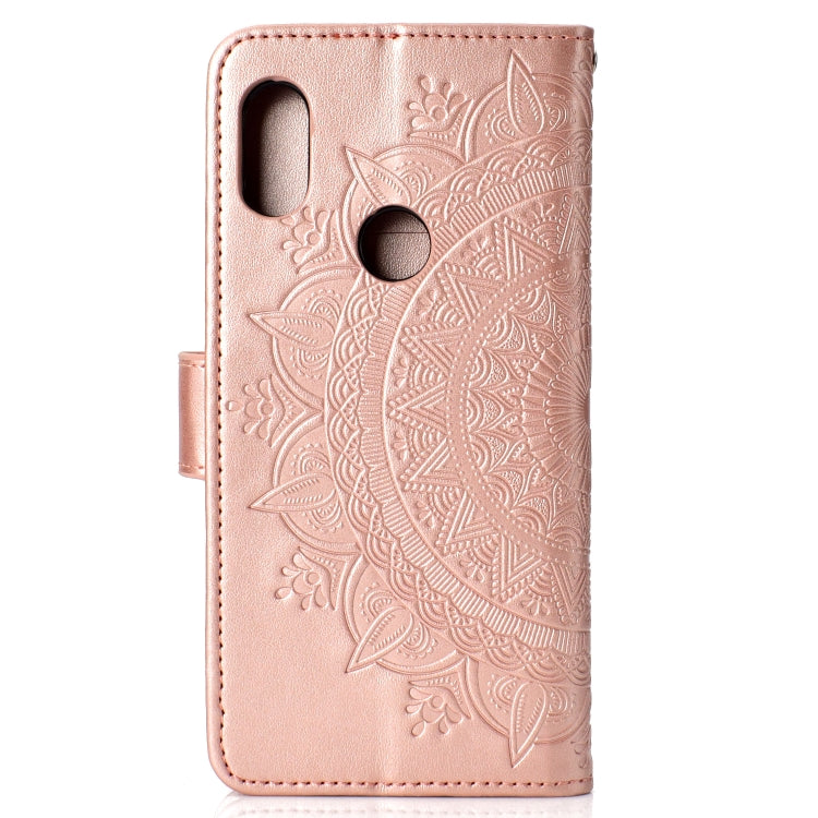 For Xiaomi Redmi Note 7 Totem Flower Embossed Horizontal Flip TPU + PU Leather Case with Holder & Card Slots & Wallet