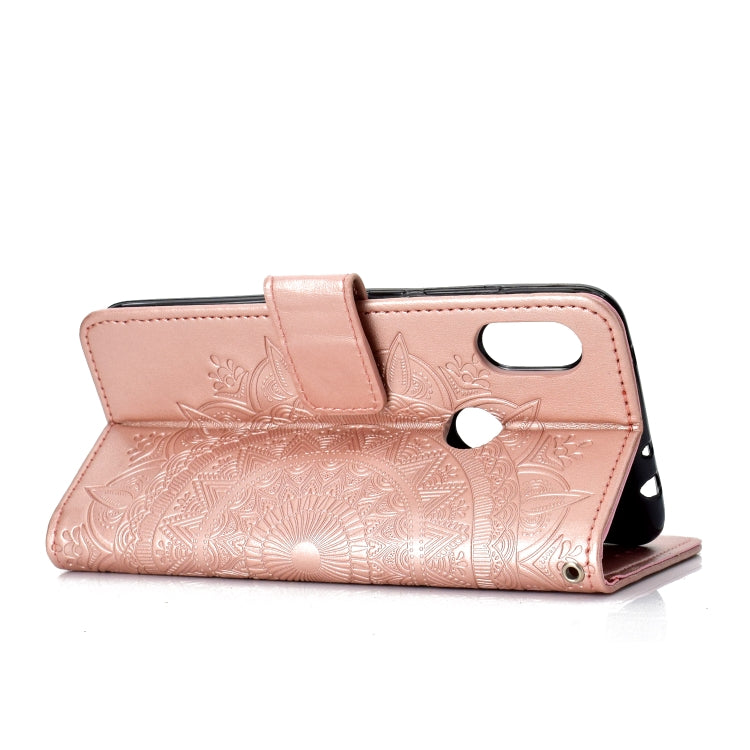For Xiaomi Redmi Note 7 Totem Flower Embossed Horizontal Flip TPU + PU Leather Case with Holder & Card Slots & Wallet