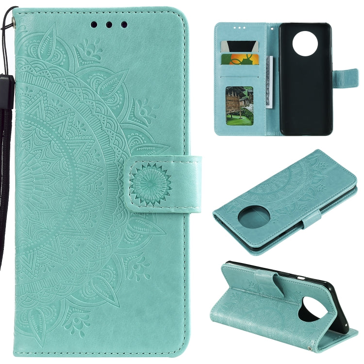 For Xiaomi Redmi Note 9T Totem Flower Embossed Horizontal Flip TPU + PU Leather Case with Holder & Card Slots & Wallet