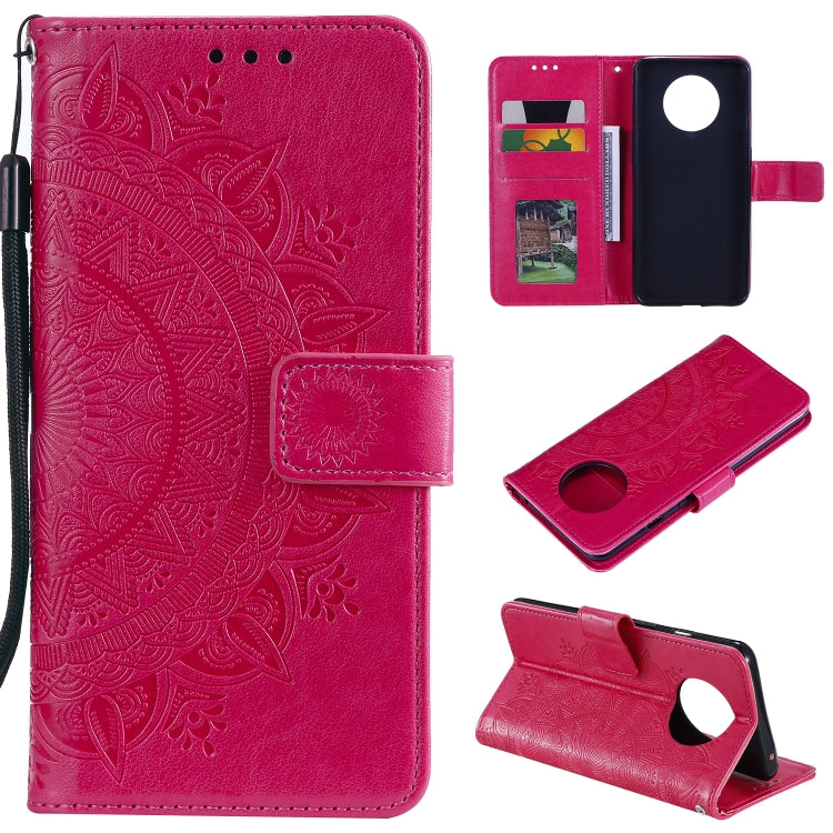 For Xiaomi Redmi Note 9T Totem Flower Embossed Horizontal Flip TPU + PU Leather Case with Holder & Card Slots & Wallet