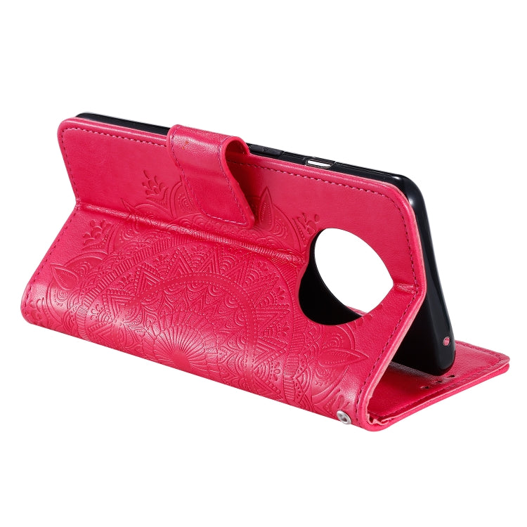 For Xiaomi Redmi Note 9T Totem Flower Embossed Horizontal Flip TPU + PU Leather Case with Holder & Card Slots & Wallet