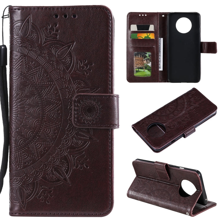 For Xiaomi Redmi Note 9T Totem Flower Embossed Horizontal Flip TPU + PU Leather Case with Holder & Card Slots & Wallet