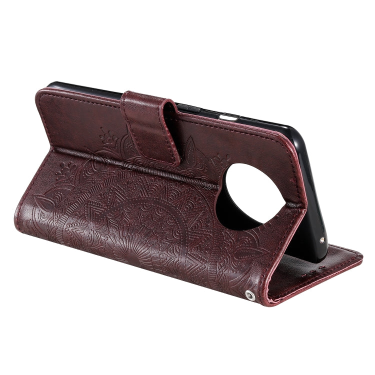 For Xiaomi Redmi Note 9T Totem Flower Embossed Horizontal Flip TPU + PU Leather Case with Holder & Card Slots & Wallet