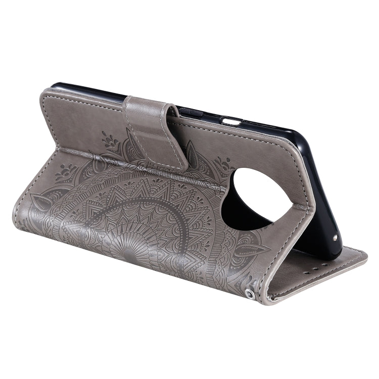 For Xiaomi Redmi Note 9T Totem Flower Embossed Horizontal Flip TPU + PU Leather Case with Holder & Card Slots & Wallet