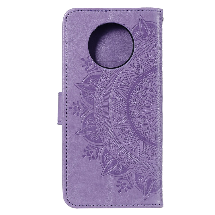 For Xiaomi Redmi Note 9T Totem Flower Embossed Horizontal Flip TPU + PU Leather Case with Holder & Card Slots & Wallet