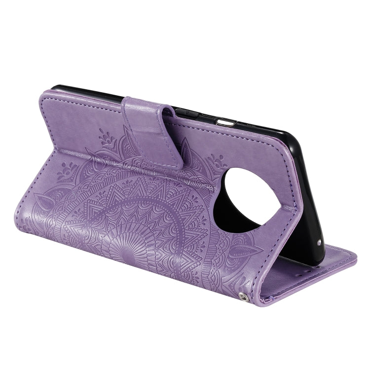 For Xiaomi Redmi Note 9T Totem Flower Embossed Horizontal Flip TPU + PU Leather Case with Holder & Card Slots & Wallet