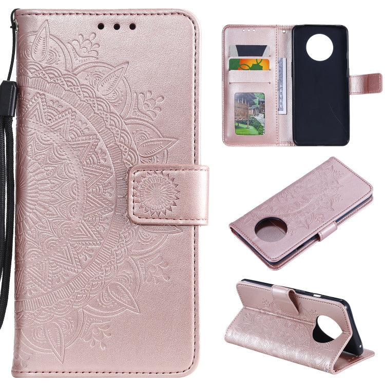 For Xiaomi Redmi Note 9T Totem Flower Embossed Horizontal Flip TPU + PU Leather Case with Holder & Card Slots & Wallet