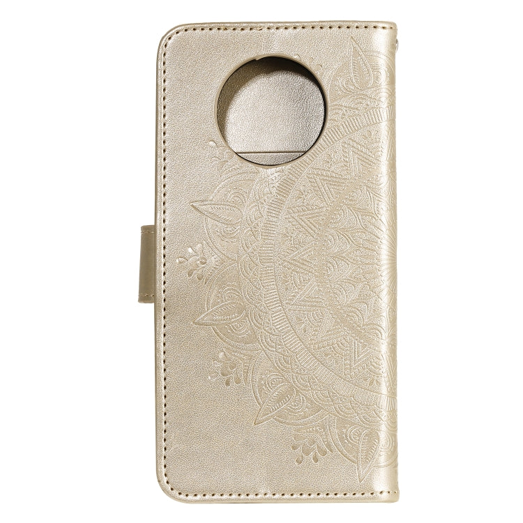 For Xiaomi Redmi Note 9T Totem Flower Embossed Horizontal Flip TPU + PU Leather Case with Holder & Card Slots & Wallet