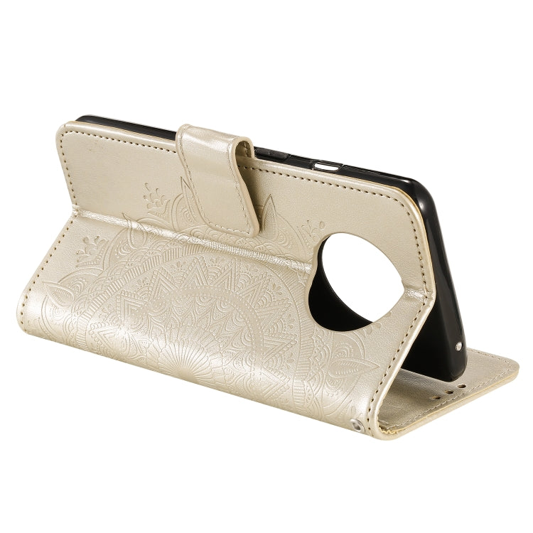 For Xiaomi Redmi Note 9T Totem Flower Embossed Horizontal Flip TPU + PU Leather Case with Holder & Card Slots & Wallet