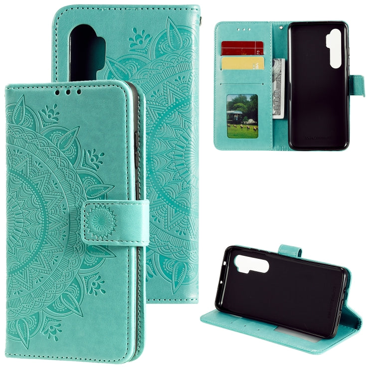 For Xiaomi Mi Note 10 Lite Totem Flower Embossed Horizontal Flip TPU + PU Leather Case with Holder & Card Slots & Wallet