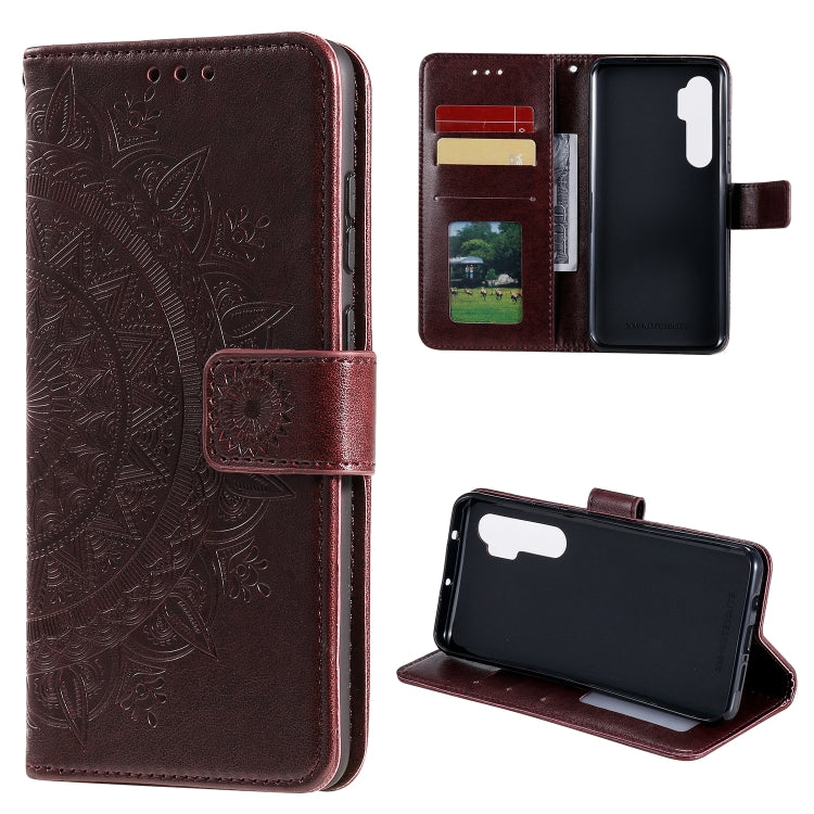 For Xiaomi Mi Note 10 Lite Totem Flower Embossed Horizontal Flip TPU + PU Leather Case with Holder & Card Slots & Wallet