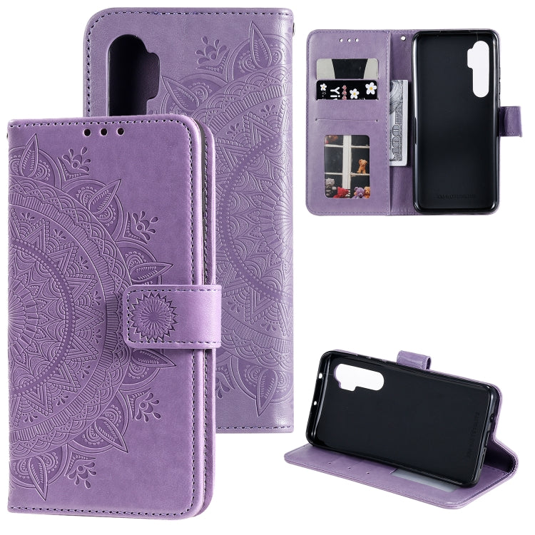 For Xiaomi Mi Note 10 Lite Totem Flower Embossed Horizontal Flip TPU + PU Leather Case with Holder & Card Slots & Wallet