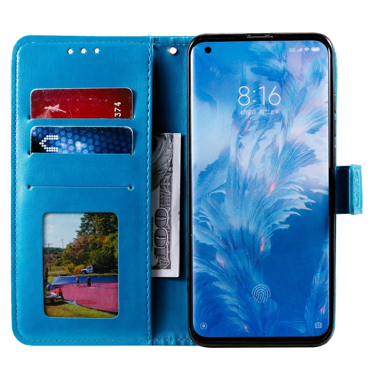 For Xiaomi Mi 10 5G Totem Flower Embossed Horizontal Flip TPU + PU Leather Case with Holder & Card Slots & Wallet