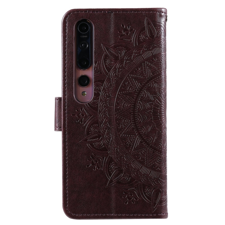 For Xiaomi Mi 10 5G Totem Flower Embossed Horizontal Flip TPU + PU Leather Case with Holder & Card Slots & Wallet