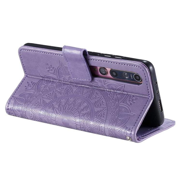 For Xiaomi Mi 10 5G Totem Flower Embossed Horizontal Flip TPU + PU Leather Case with Holder & Card Slots & Wallet