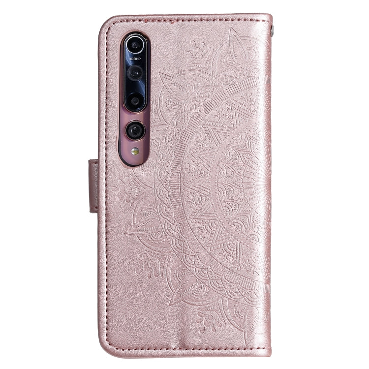 For Xiaomi Mi 10 5G Totem Flower Embossed Horizontal Flip TPU + PU Leather Case with Holder & Card Slots & Wallet