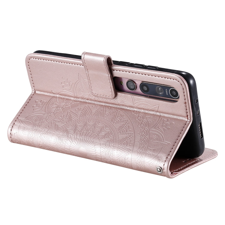 For Xiaomi Mi 10 5G Totem Flower Embossed Horizontal Flip TPU + PU Leather Case with Holder & Card Slots & Wallet