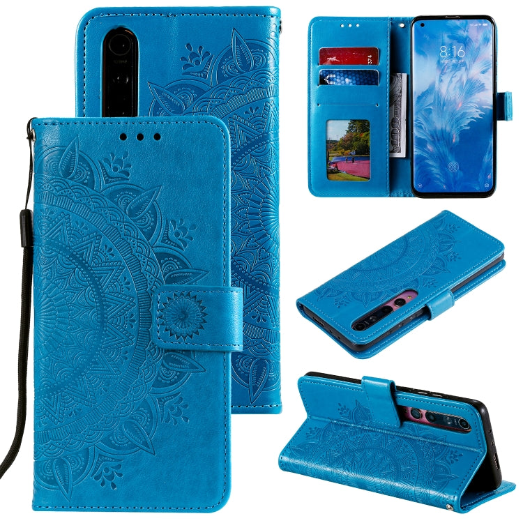 For Xiaomi Mi 10 Pro 5G Totem Flower Embossed Horizontal Flip TPU + PU Leather Case with Holder & Card Slots & Wallet