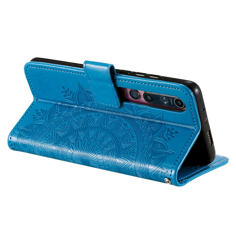 For Xiaomi Mi 10 Pro 5G Totem Flower Embossed Horizontal Flip TPU + PU Leather Case with Holder & Card Slots & Wallet