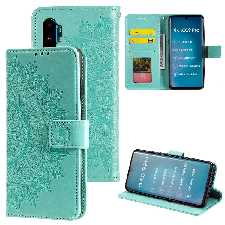 For Xiaomi Mi Note 10 Totem Flower Embossed Horizontal Flip TPU + PU Leather Case with Holder & Card Slots & Wallet